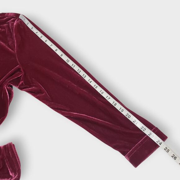 Coldwater Creek Velvet Pintuck Popover Tunic Top Burgundy Sz XL Collared - Picture 10 of 12